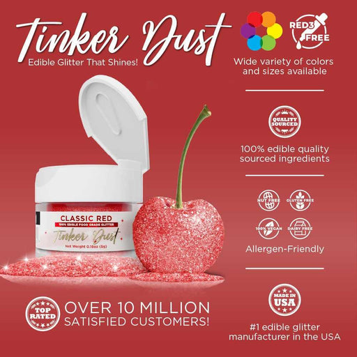 Classic Red Edible Glitter | Tinker Dust®-B2C_Tinker Dust-bakell