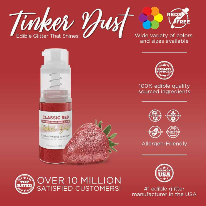 Classic Red Tinker Dust® Glitter | 4g Spray Pump Wholesale-Wholesale_Tinker Dust_Mini Pumps-bakell