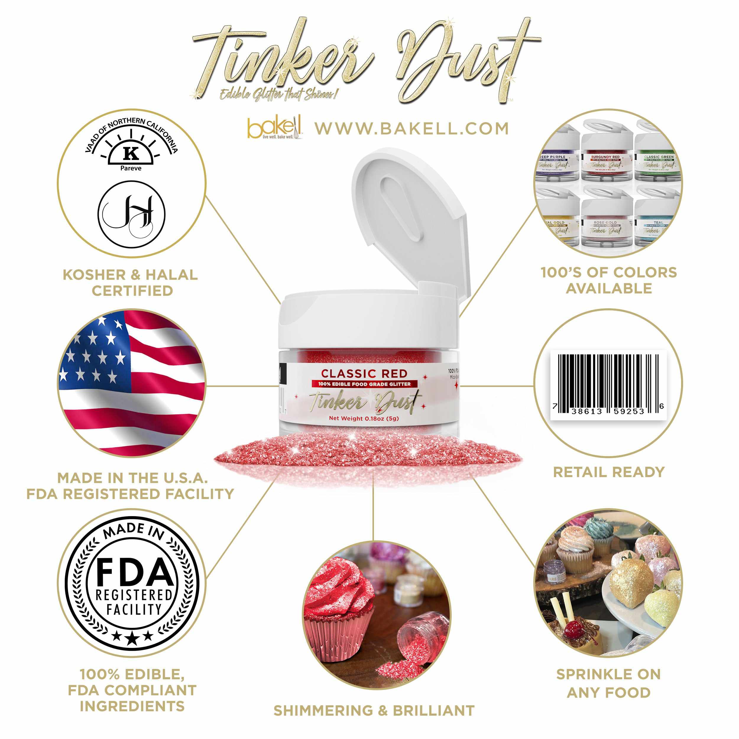 Classic Red Tinker Dust® Glitter Wholesale-Wholesale_Case_Tinker Dust-bakell