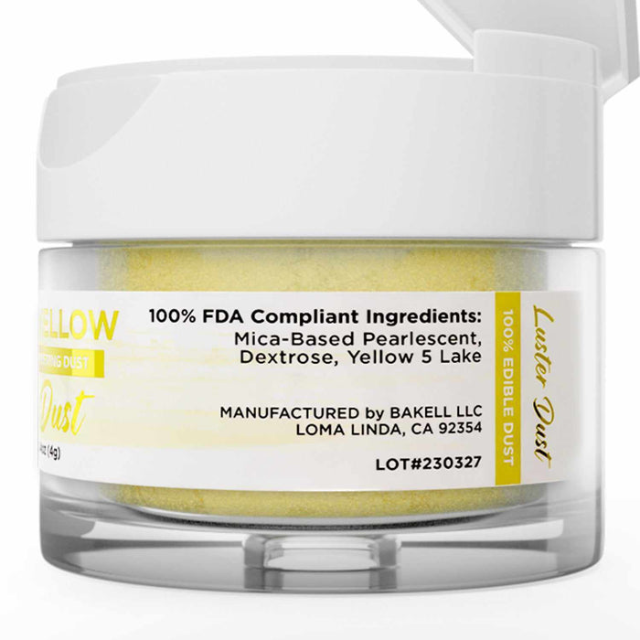 Classic Yellow Luster Dust 4 Gram Jar-Luster Dust_4G_Google Feed-bakell
