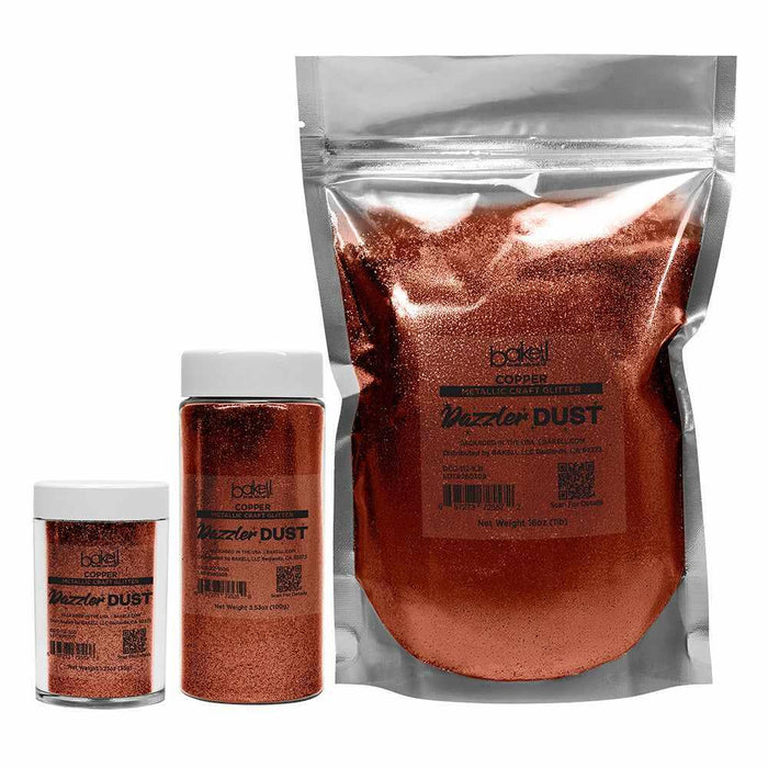 Copper Dazzler Ultrafine Metallic Craft Glitter Dazzler Dust | Premium Polyester Non-Toxic | Bakell-B2C_Dazzler Dust-bakell