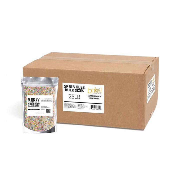 Cotton Candy Mini Sprinkle Beads by the case | Bulk Sizes-Bulk_Sprinkles_Mini Beads-bakell