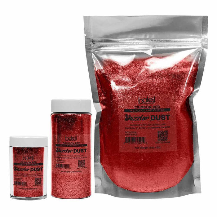 Crimson Red Ultrafine Metallic Craft Glitter Dazzler Dust | Premium Polyester Non-Toxic | Bakell-B2C_Dazzler Dust-bakell
