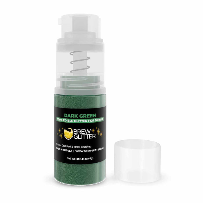 Shop Dark Green Brew Glitter Mini Spray Pump 4 Gram - Bakell