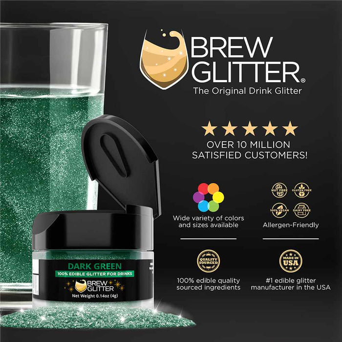 Dark Green Brew Glitter® Sample Packs Wholesale-Wholesale_Case_Brew Glitter Samples-bakell