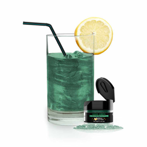 Dark Green Beverage & Drink Glitter, Edible Glitter | Bakell.com