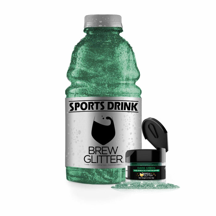 Dark Green Brew Glitter for Sports & Energy Drinks | Bakell