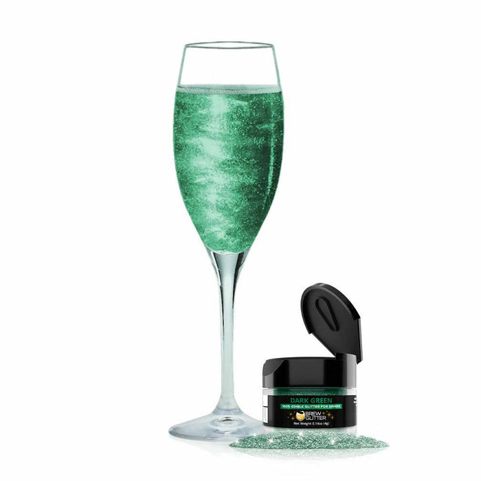 Dark Green Wine & Champagne Glitter, 100% Edible Glitter | Bakell.com
