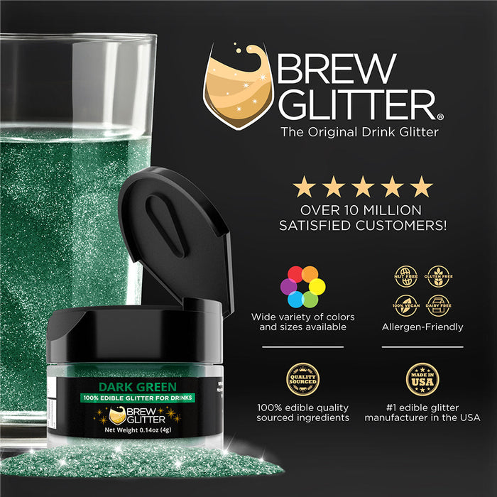 Dark Green Brew Glitter® Sample Packs Wholesale-Wholesale_Case_Brew Glitter Samples-bakell