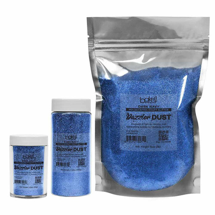 Dark Navy Ultrafine Holographic Craft Glitter Dazzler Dust | Premium Polyester Non-Toxic | Bakell-B2C_Dazzler Dust-bakell