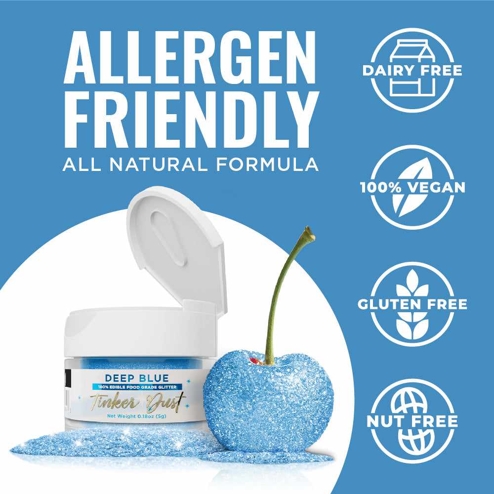 Deep Blue Edible Glitter | Tinker Dust®-B2C_Tinker Dust-bakell