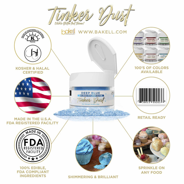 Deep Blue 5gram Tinker Dust Glitter | Bakell