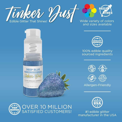 Deep Blue Tinker Dust® Glitter | 4g Spray Pump Private Label-Private Label_Tinker Dust_Mini Pump-bakell