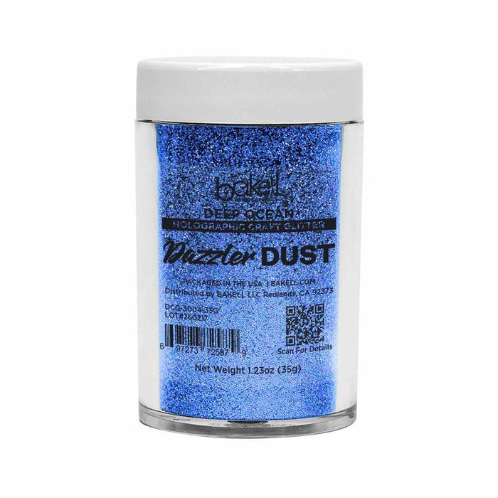 Deep Ocean Blue Ultrafine Holographic Craft Glitter Dazzler Dust | Premium Polyester Non-Toxic | Bakell-B2C_Dazzler Dust-bakell