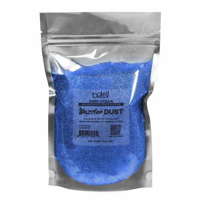 Deep Ocean Blue Ultrafine Holographic Craft Glitter Dazzler Dust | Premium Polyester Non-Toxic | Bakell-B2C_Dazzler Dust-bakell