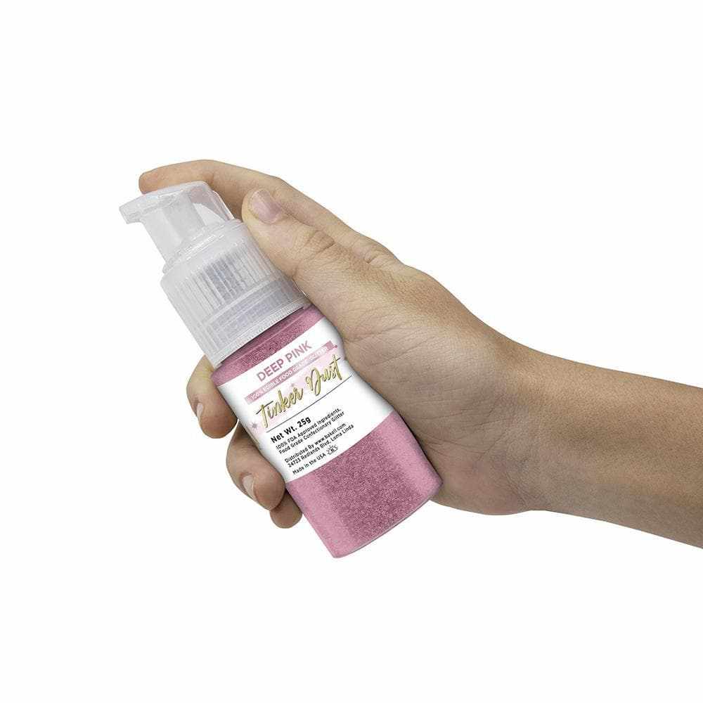 Deep Pink Edible Glitter Spray 25g Pump | Tinker Dust | Bakell