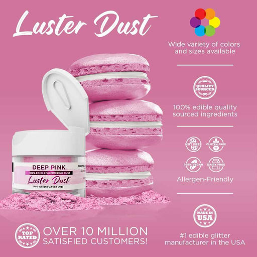 Deep Pink Luster Dust | Private Label-Private Label_Luster Dust-bakell