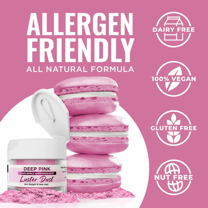 Deep Pink Luster Dust | Wholesale-Wholesale_Luster Dust-bakell