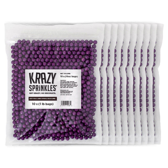 Bulk Deep Purple 8mm Beads by the case | Polka-dot Effect | Bakell