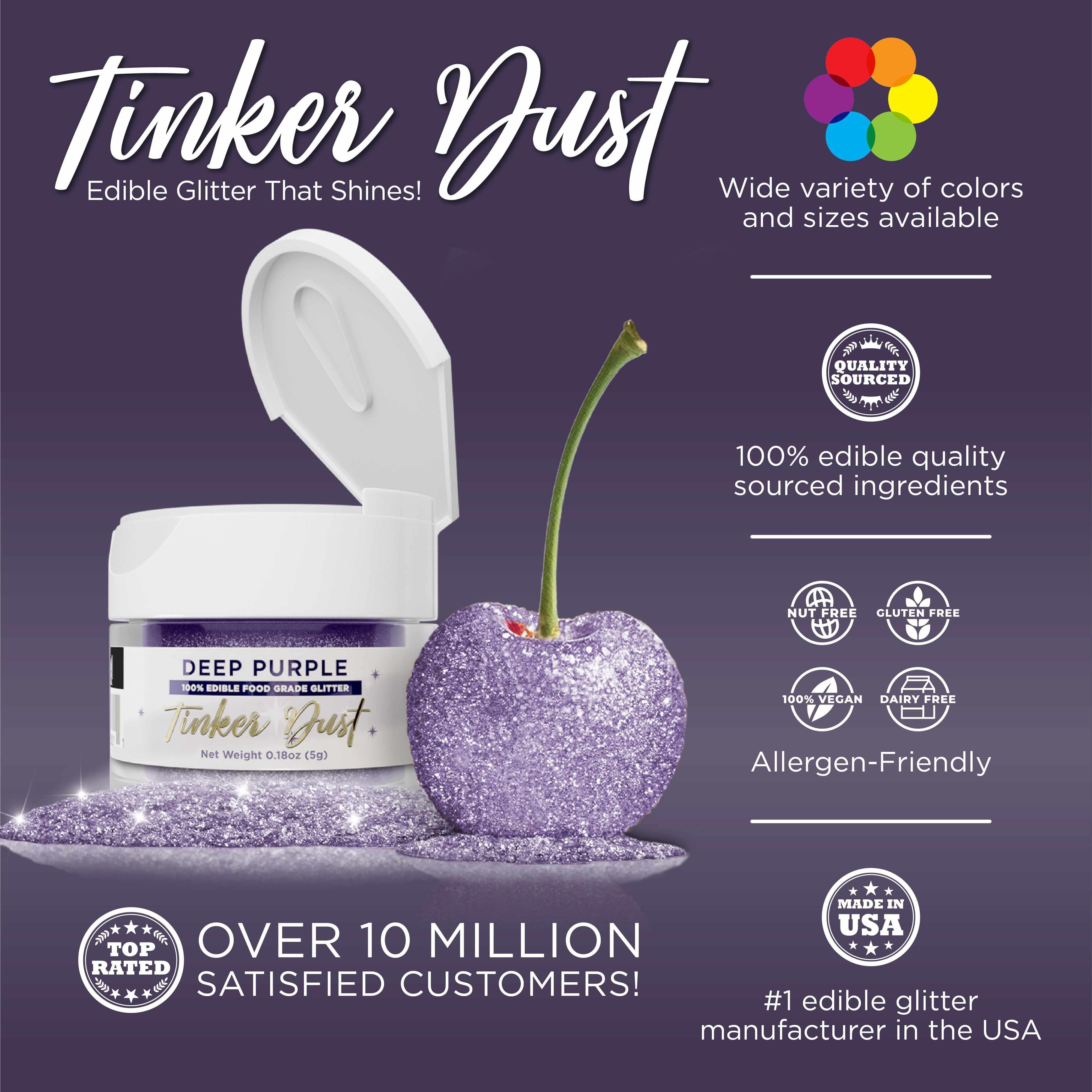 Deep Purple Edible Glitter | Tinker Dust®-B2C_Tinker Dust-bakell