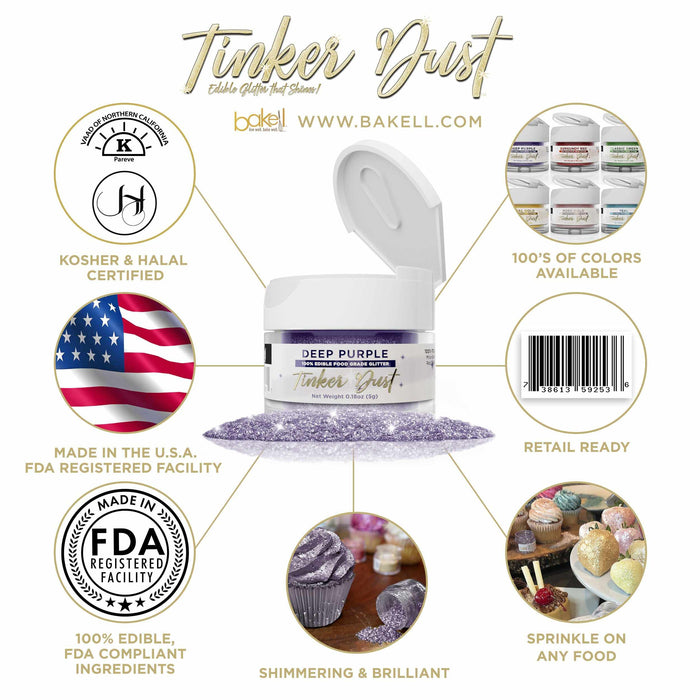 Deep Purple Edible Tinker Dust | #1 Site for Edible Glitters & Dusts