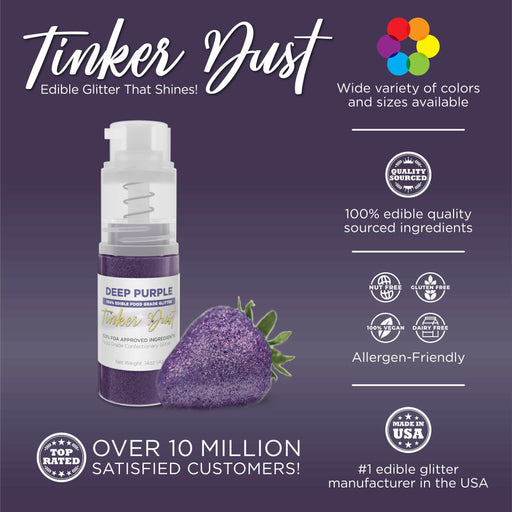 Deep Purple Tinker Dust® Glitter | 4g Spray Pump Private Label-Private Label_Tinker Dust_Mini Pump-bakell
