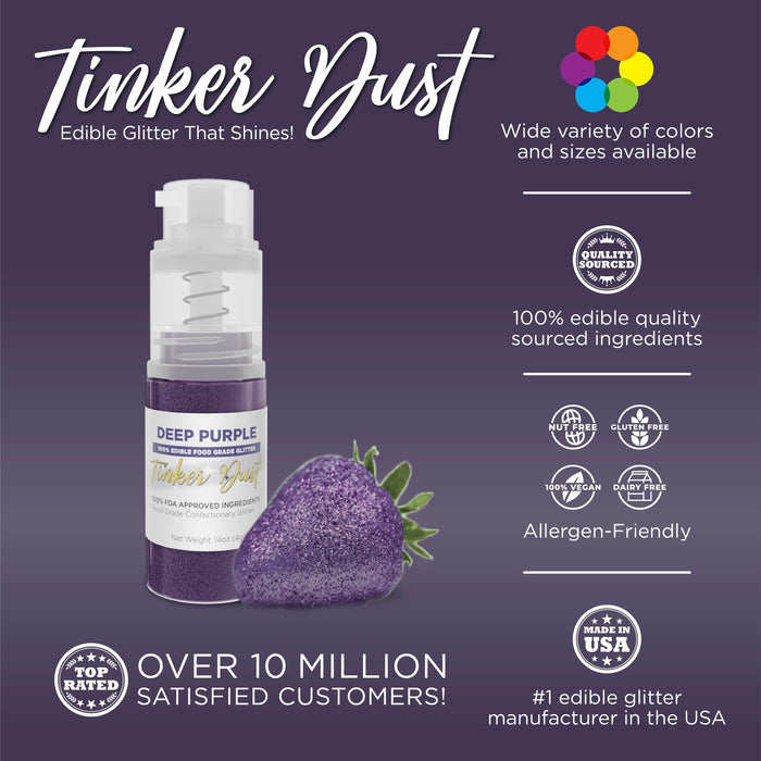 Deep Purple Tinker Dust® Glitter | 4g Spray Pump Wholesale-Wholesale_Tinker Dust_Mini Pumps-bakell