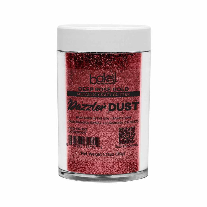 Deep Rose Gold Ultrafine Metallic Craft Glitter Dazzler Dust | Premium Polyester Non-Toxic | Bakell-B2C_Dazzler Dust-bakell