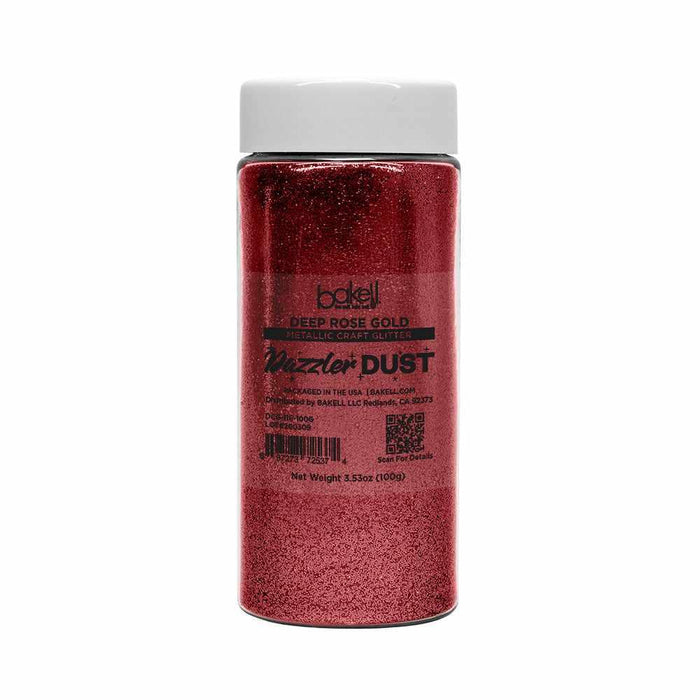 Deep Rose Gold Ultrafine Metallic Craft Glitter Dazzler Dust | Premium Polyester Non-Toxic | Bakell-B2C_Dazzler Dust-bakell