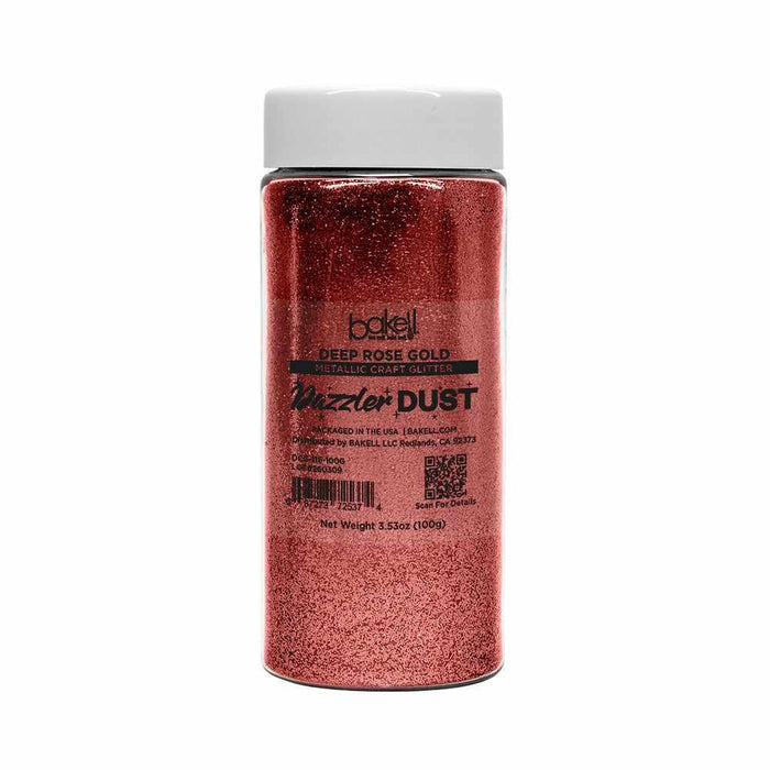 Deep Rose Gold Ultrafine Metallic Craft Glitter Dazzler Dust | Premium Polyester Non-Toxic | Bakell-B2C_Dazzler Dust-bakell