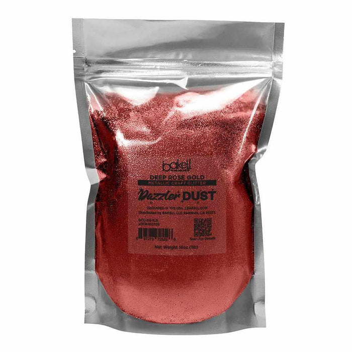 Deep Rose Gold Ultrafine Metallic Craft Glitter Dazzler Dust | Premium Polyester Non-Toxic | Bakell-B2C_Dazzler Dust-bakell