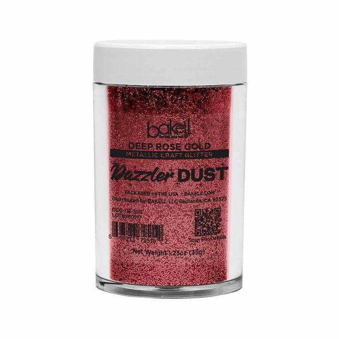 Deep Rose Gold Ultrafine Metallic Craft Glitter Dazzler Dust | Premium Polyester Non-Toxic | Bakell-B2C_Dazzler Dust-bakell
