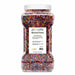 Front View of 1 kilogram jar of Disco Rainbow Edible Shimmer Flakes | bakell.com