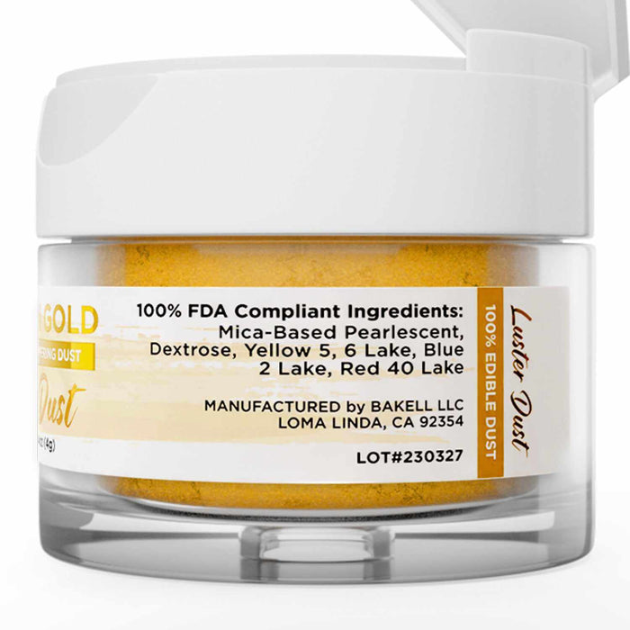 Egyptian Gold Luster Dust 4 Gram Jar-Luster Dust_4G_Google Feed-bakell