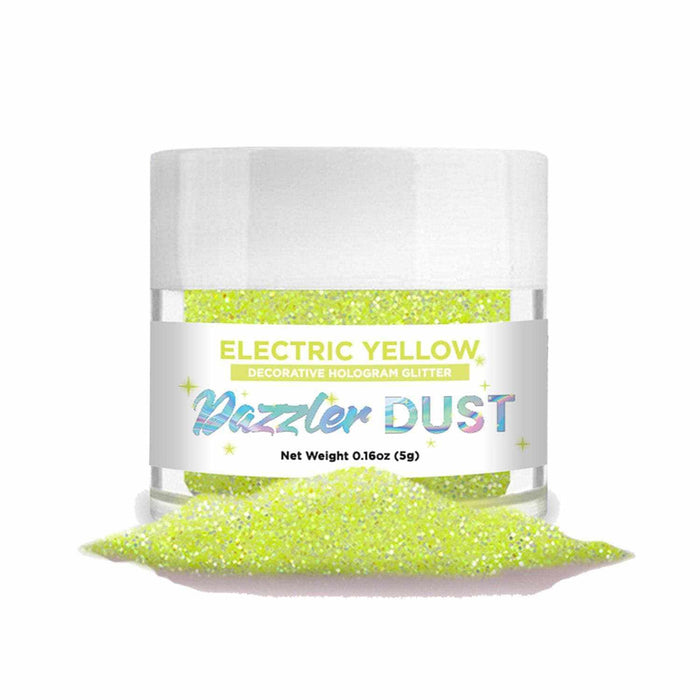 Electric Citrus Yellow Glow In the Dark Hologram Glitter | Bakell