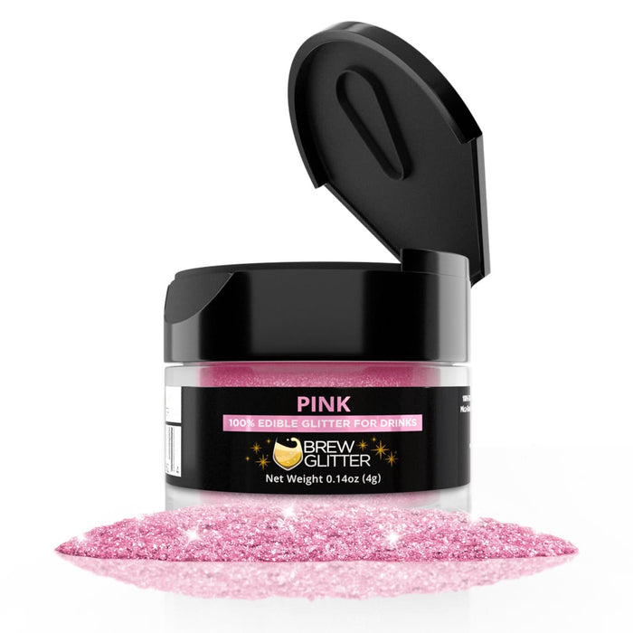 product image of pink brew glitter jar