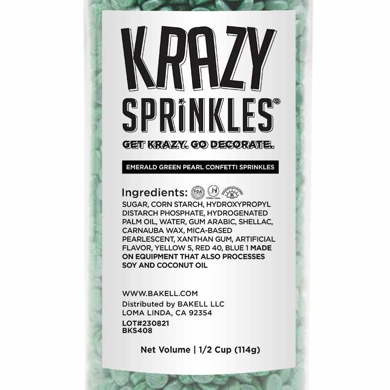 Emerald Green Confetti Sprinkle | Krazy Sprinkles Bakell