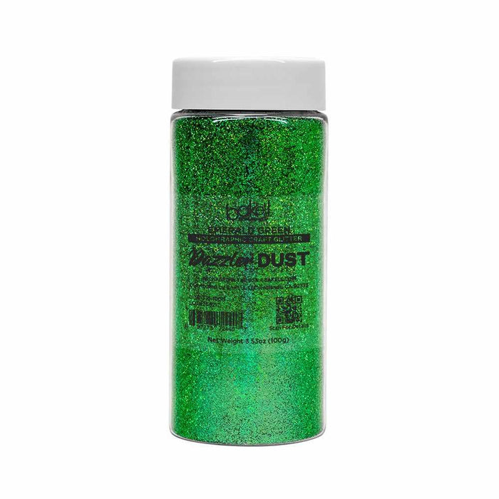 Emerald Green Ultrafine Holographic Craft Glitter Dazzler Dust | Premium Polyester Non-Toxic | Bakell-B2C_Dazzler Dust-bakell