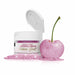 product image of pink food glitter jar next to sparkling cherry