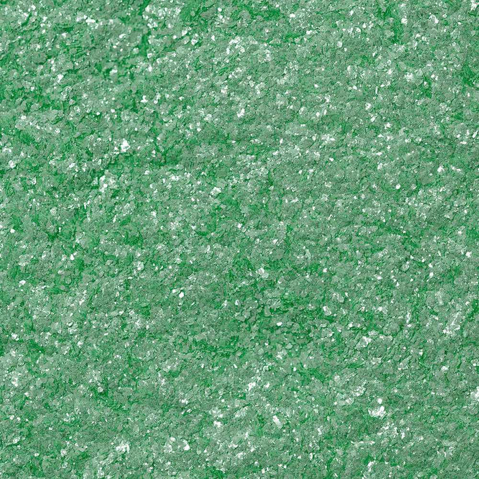 product swatch close-up of green food glitter