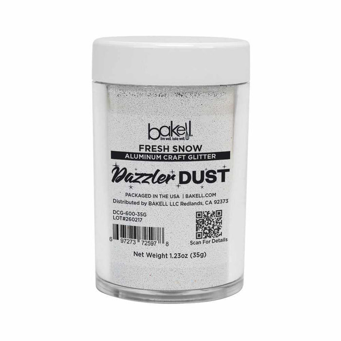 Fresh Snow White Ultrafine Matte Craft Glitter Dazzler Dust | Premium Polyester Non-Toxic | Bakell-B2C_Dazzler Dust-bakell