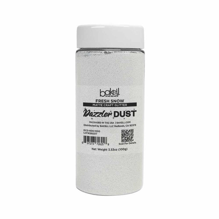 Fresh Snow White Ultrafine Matte Craft Glitter Dazzler Dust | Premium Polyester Non-Toxic | Bakell-B2C_Dazzler Dust-bakell