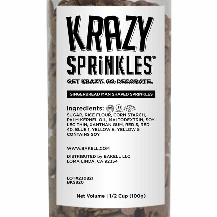 Gingerbread Man Edible Sprinkles – Krazy Sprinkles® Bakell.com