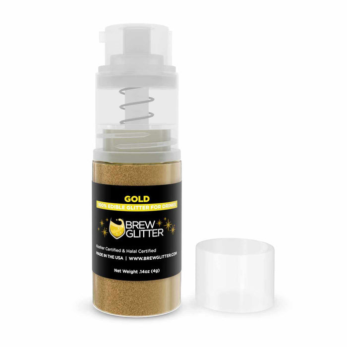 Gold Edible Glitter Mini Spray Pump | Brew Glitter for Drinks