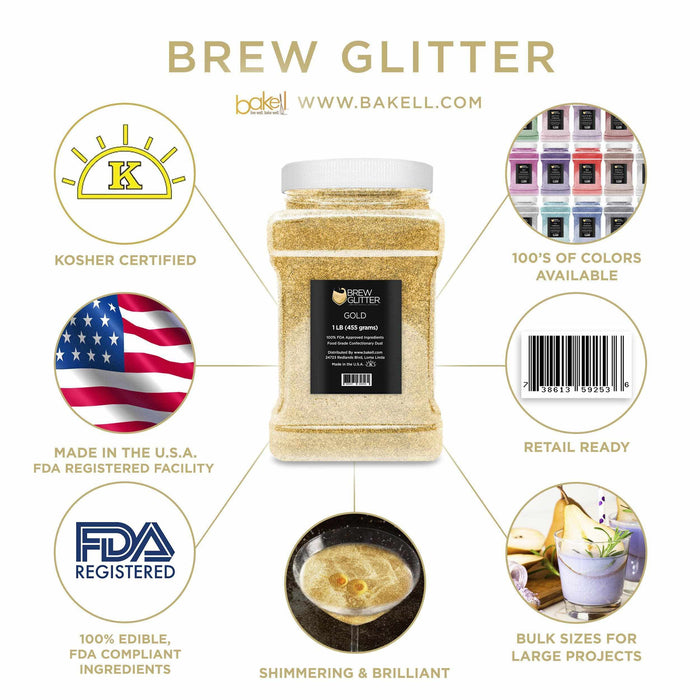Gold Cocktail Glitter | Edible Glitter for Cocktails Drinks!