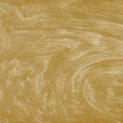 Swirling gold edible glitter dust creating a shimmering, metallic texture for cocktails and beverages.