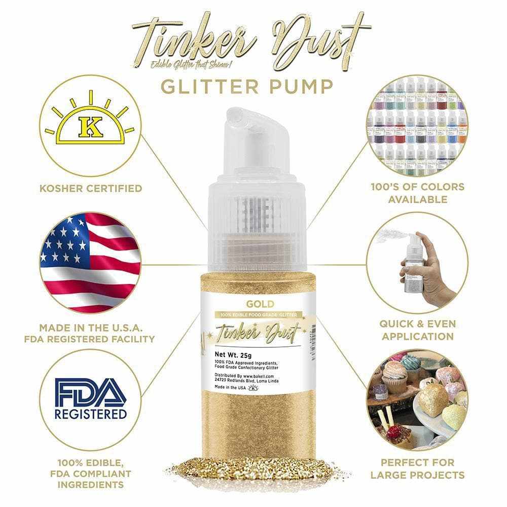 Buy Gold Glitter 25g Spray Pump | Tinker Dust® | Bakell