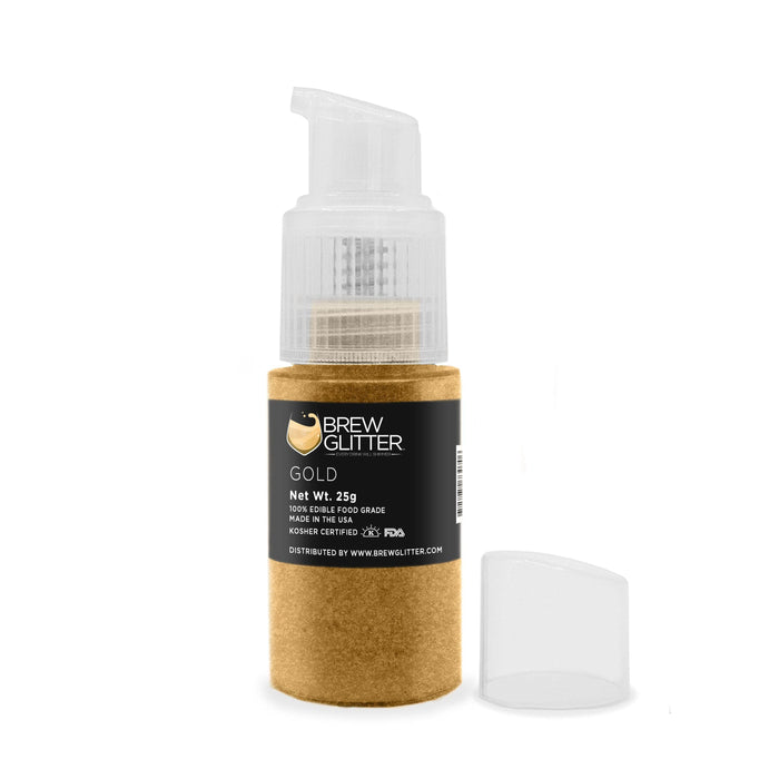 Gold Edible Glitter Spray Pump | Brew Glitter | Bakell