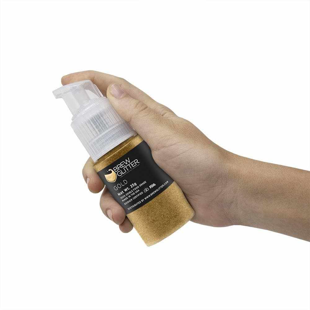 Gold Edible Glitter Spray Pump | Brew Glitter | Bakell