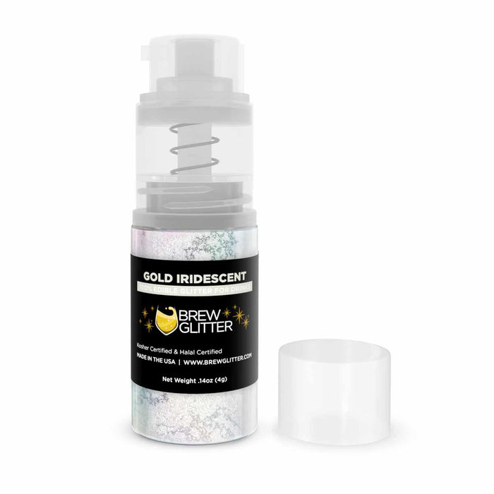 Gold Iridescent Edible Glitter Mini Spray Pump | Beverages, Drinks